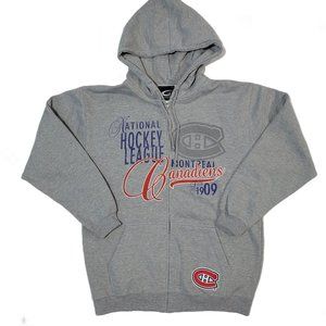 NHL Montreal Canadiens Zip up Grey Hoodie